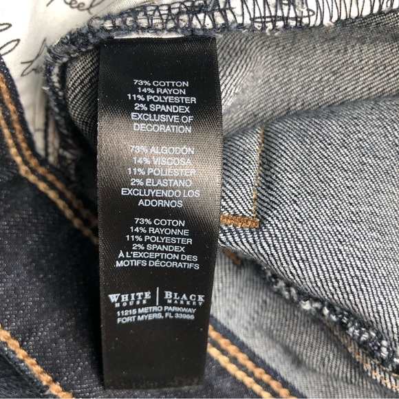 ⭐️NEW⭐️White House Black Market (WHBM) The Slim Leg Blue Jeans - Picture 7 of 10